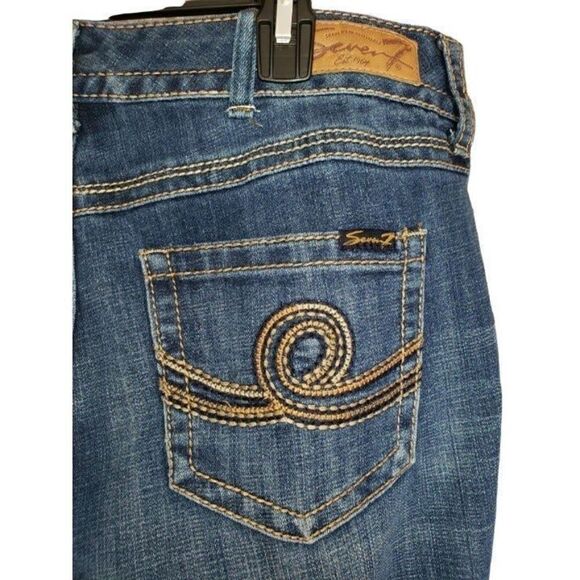 Seven7 Women's Low Rise Straight Leg Denim Cropped Jeans Size 14 NWOT - Picture 4 of 8